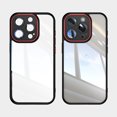 thumbnail image 1 of ELEHOLD for iPhone 16 Pro Max Case, Slim Clear Non-Yellowing Shockproof Anti-Scratch Hard Back Cover Rugged with Camera Lens Protector Case for iPhone 16 Pro Max,Blackred, 1 of 6