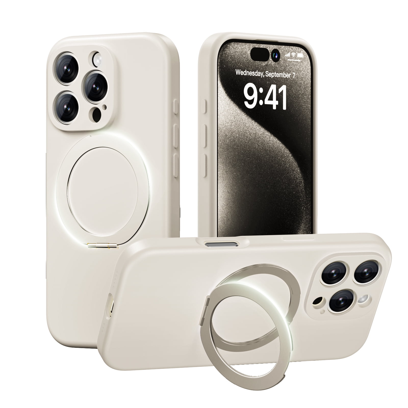 Niunisi IPhone 16 Pro Max Hülle Mit Ständer – MagSafe Kompatibel, Transparent & Stoßfest