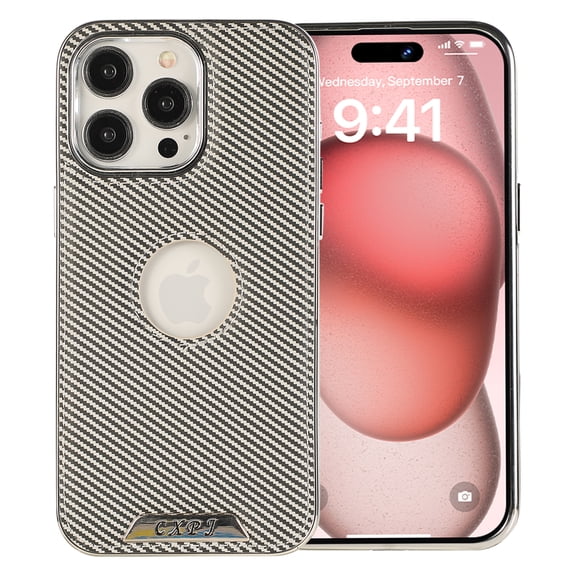 ELEHOLD for iPhone 16 Pro Max Magnetic Case,  Compatible with Mag Safe Accessory Logo View Classic PU Leather Thin Slim Shockproof Phone Case for iPhone 16 Pro Max,Gray