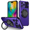 thumbnail image 1 of ELEHOLD for iPhone 16 Pro Max Magnetic Case [Compatible with Mag Safe] Invisible Stand with Ring Kickstand,Military Grade Shockproof Full Protective Case,Purple, 1 of 11