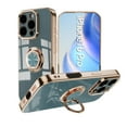 thumbnail image 1 of ELEHOLD for iPhone 16 Pro Slim Case Electroplating Frame Design All-inclusive Lens Protection Metal Ring Holder Stand Function Shockproof Lightweight Case for iPhone 16 Pro, Gray, 1 of 8