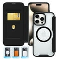thumbnail image 1 of ELEHOLD for iPhone 16 Wallet case, Compatible with Mag safe Accessory Folio Leather Card Holder Shockproof Full Protective Wallet Case for iPhone 16,Black, 1 of 5
