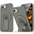thumbnail image 1 of ELEHOLD for iPhone 16e,Compatible with Magsafe Military Grade Invisible Kickstand Shockproof Protection Translucent Matte Anti-Scratch Protective Case for iPhone 16e,Gray, 1 of 8