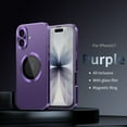 thumbnail image 1 of ELEHOLD for iPhone 17 Full Body Case,Double Sided with Built-in Tempered Glass Screen Protector Metal Frame Plating PC Shockproof Rugged Case for iPhone 17,Purple, 1 of 6