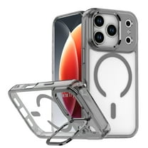 ELEHOLD for iPhone 17 Pro Clear Case Compatible with Mag-safe, Clear Transparent Camera Kickstand Shockproof Rugged Hard PC Protective Case Cover for iPhone 17 Pro ,Black