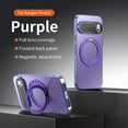 thumbnail image 1 of ELEHOLD For Google Pixel 10 Pro XL Magnetic Case with Full Camera Protector, Shockproof Rugged Magnetic 360° Ring Kickstand Anti-Scratch Frosted Anti-Fingerprint Cover,Purple, 1 of 6