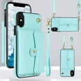 thumbnail image 1 of ELEHOLD for iPhone XR Multi-Functional Wallet Case Organ Card Slots RFID Blocking Stand Function Wrist Strap Crossbody Shoulder Strap Shockproof Purse Case,blue, 1 of 8