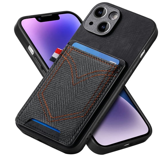 ELEHOLD for iPhone XS Max, Wallet Phone Case,Slim Leather Shockproof Lens Protector with Card Slot Anti-Scratch Case Cover,Support Magnetic Car Mount, black