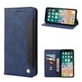 thumbnail image 1 of ELEHOLD for iPhone XS/X Flip Wallet Case, Slim Shockproof Premium Vintage PU Leather Magnetic Closure Built-in Card Holders Kickstand Function Wallet Purse Case,blue, 1 of 8