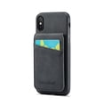 thumbnail image 1 of ELEHOLD for iPhone XS/iPhone X Leather Wallet Case with Card Slots Magnetic Button Kickstand Function Full Body Protective Shockproof Cover for iPhone XS/X,Black, 1 of 7