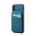 thumbnail image 1 of ELEHOLD for iPhone XS/iPhone X Leather Wallet Case with Card Slots Magnetic Button Kickstand Function Full Body Protective Shockproof Cover for iPhone XS/X,Blue, 1 of 7