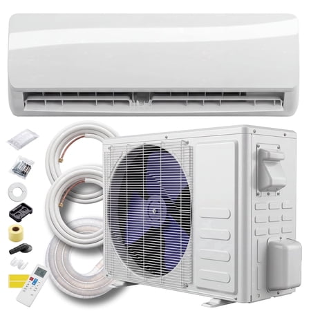 ELEKA 18,000 BTU Mini Split Air Conditioner Heater, 17 SEER2 Inverter Compressor AC Unit Cools Rooms up to12,00 Sq. Ft, 230V,Easy Installation Kit