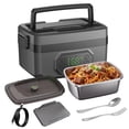 thumbnail image 1 of ELEKA  Electric Lunch Box for Adults，Heated Lunch Box for Men with Scheduled Heating，1.2 Cups Capacity, with Removable Tray Divider, Dishwasher Safe, for Hot Meals Anywhere, 1 of 9