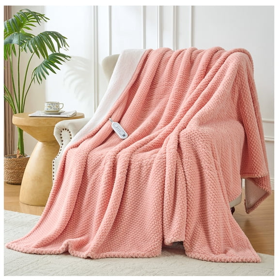 ELEKA Heated Blanket Electric Blanket Full Size, 72" x 84" Soft Fast Heating Blanket 8 Heating Levels & 10 Hours Auto Off with ETL & FCC ELEKA Certification, Green