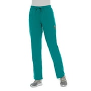 ELEMENTS BY ALEXANDERS UNIFORMS Women's EL9305 Half Elastic Waistband Four Way Stretch Scrub Pant Teal Medium