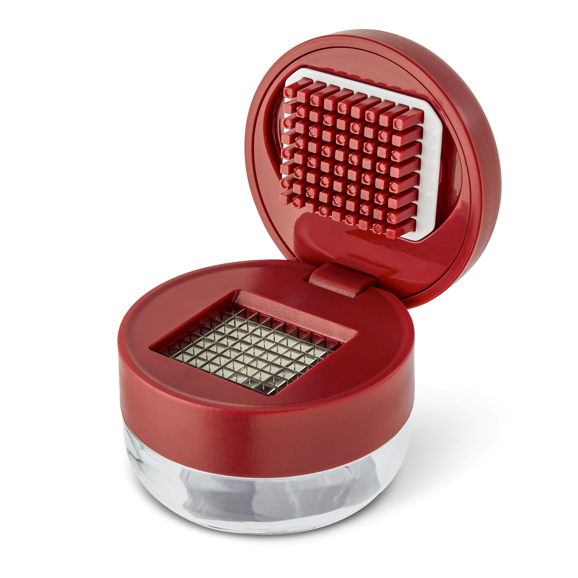 Elements by Thyme & Table 2-in-1 Garlic Press with Container - Red