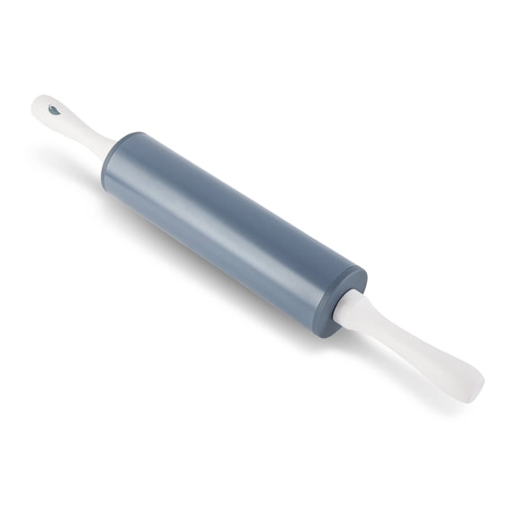 Elements by Thyme & Table Rolling Pin in Blue for Smooth Baking