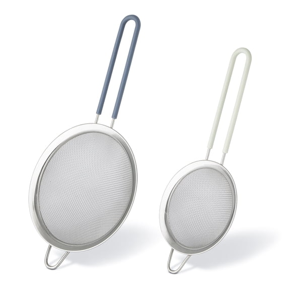 Elements by Thyme & Table Set of 2 Mesh Strainers - Blue & Green