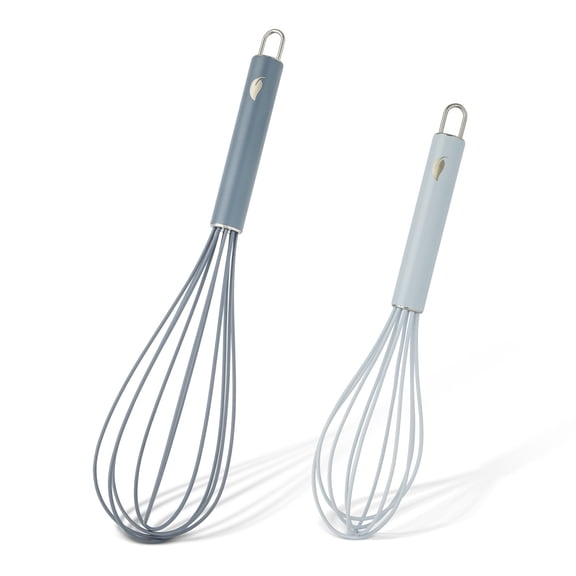 Elements by Thyme & Table Two-Piece Silicone Whisks Set - Blue