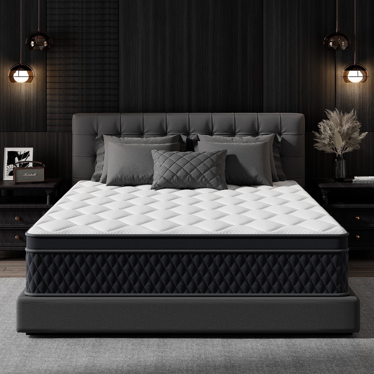 ELEMUSE 10 Inch Full Mattress in a Box, Hybrid Mattress with Pillow Top and CertiPUR-US Certified