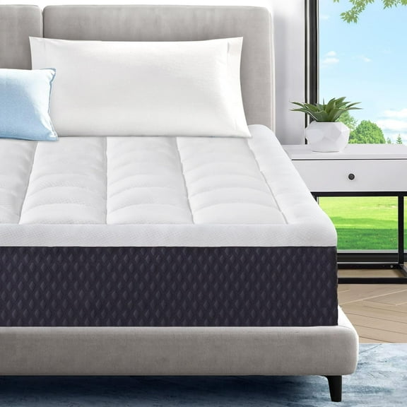 ELEMUSE 12 inch California King Mattress for Kids and Adults, Gel Memory Foam Pillowtop, CertiPUR-US Certified, Fiberglass-Free