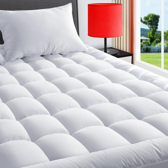 ELEMUSE Queen Size Quilted Mattress Pad Cover, Mattress Protector with Fitted Deep Pocket 8-21", 5.68lb