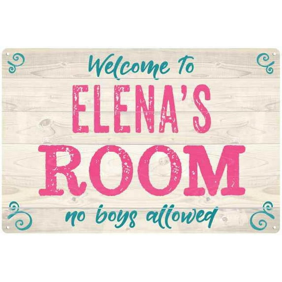 ELENA'S Room Kids Bedroom Sign Gift 8x12 Metal Sign 108120089067
