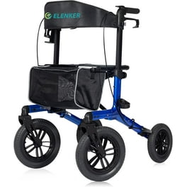 3-Wheel Rollator with loop brake, blue, 1 each