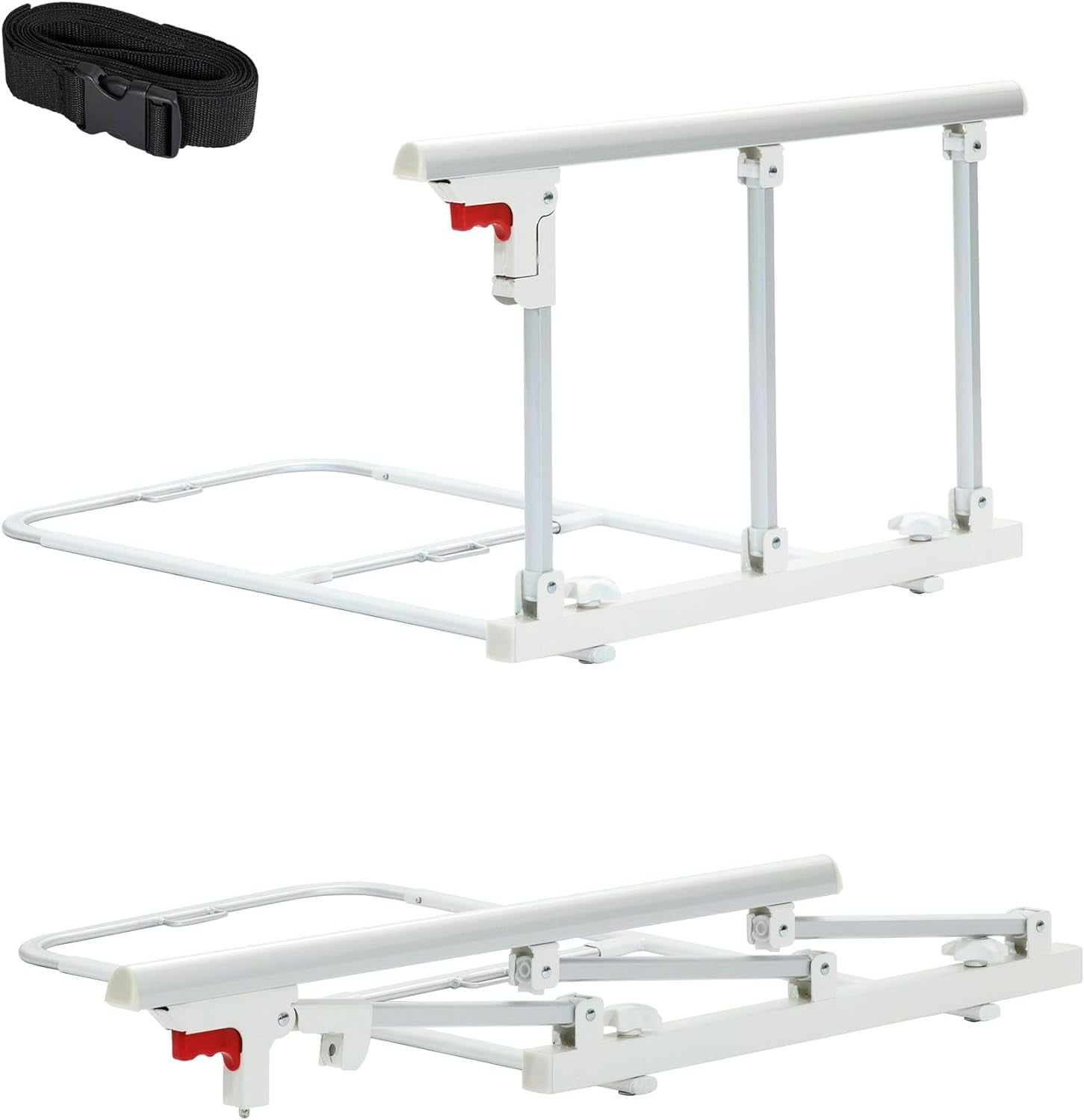 ELENKER Bed Safety Rail, Folding Bed Assist Handle Adjustable Medical Hospital Assistive Devices Bed Railing for Elderly Seniors Adults,28.5"W x 16.3"H