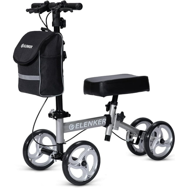 ELENKER Economy Knee Scooter, Steerable Knee Walker, Foldable Knee Scooters for Foot Injuries