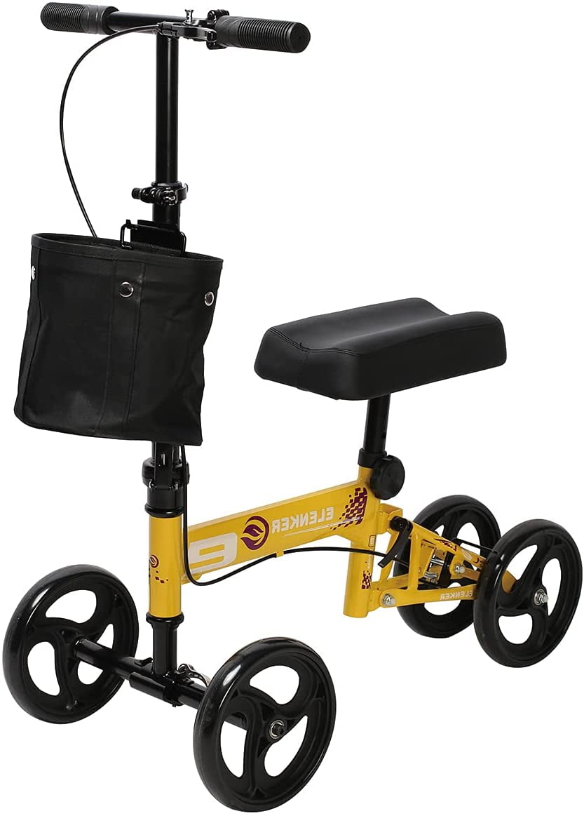 ELENKER Economy Knee Scooter, Steerable Knee Walker, Foldable Knee Scooters for Foot Injuries