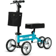 ELENKER Folding Knee Walker, Lightweight Knee Scooter for Ankle & Foot Injuries, Alternative to Crutches, Blue