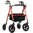 thumbnail image 1 of ELENKER Rollator Walker with 10" All-Terrain Wheels, Adjustable Padded Seat for Seniors, Red, 1 of 7