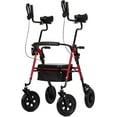 ELENKER Upright Rollator Walker, AllTerrain Stand up Rolling Walker