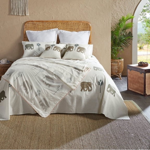 ELEPHANT BLOCK PRINTED BEDSHEET SET