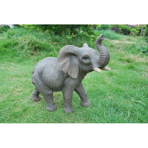 Hi-Line Gift Ltd. Elephant with Trunk Up Statue