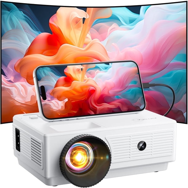 ELEPHAS Mini 1080P Bluetooth Projector, Compatible with iOS 