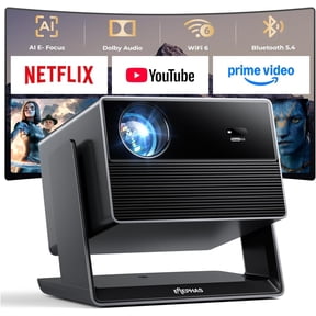 ELEPHAS Smart 4K Projector with WiFi and Bluetooth - Compatible with Prime Video/YouTube, 270 Rotatable, AI Auto Focus & Keystone, Portable Home Theater Movie Projector for Indoor Outdoor