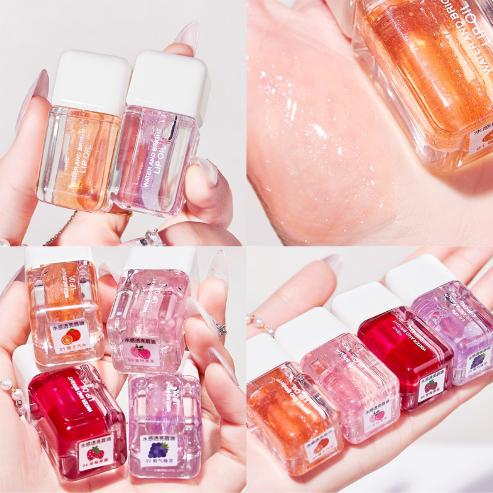 Feuchtigkeitsspendendes Lip Gel Set Mit 4 Verschiedenen Düften – Vitamin E & Hagebuttenöl Für Samtweiche Lippen