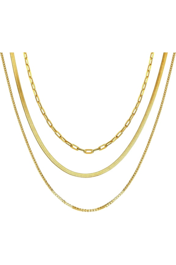 14K Gold/Silver Plated Snake Chain Necklace Herringbone Necklace Gold Choker Necklaces for Women Gifts Jewelry 1.5/3/5MM(W) 14"/16"(L) Mothers Day Gifts for Mom