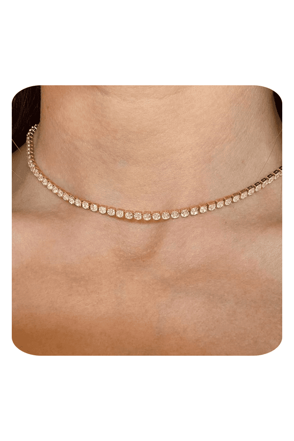 Layered Necklaces for Women Non Tarnish- Chunky 14k Gold Plated Herringbone/Snake/Rope/Box/Cuban Link Chain Waterproof Layering Stack Choker Necklace Trendy Dainty Tarnish Free Jewelry Set