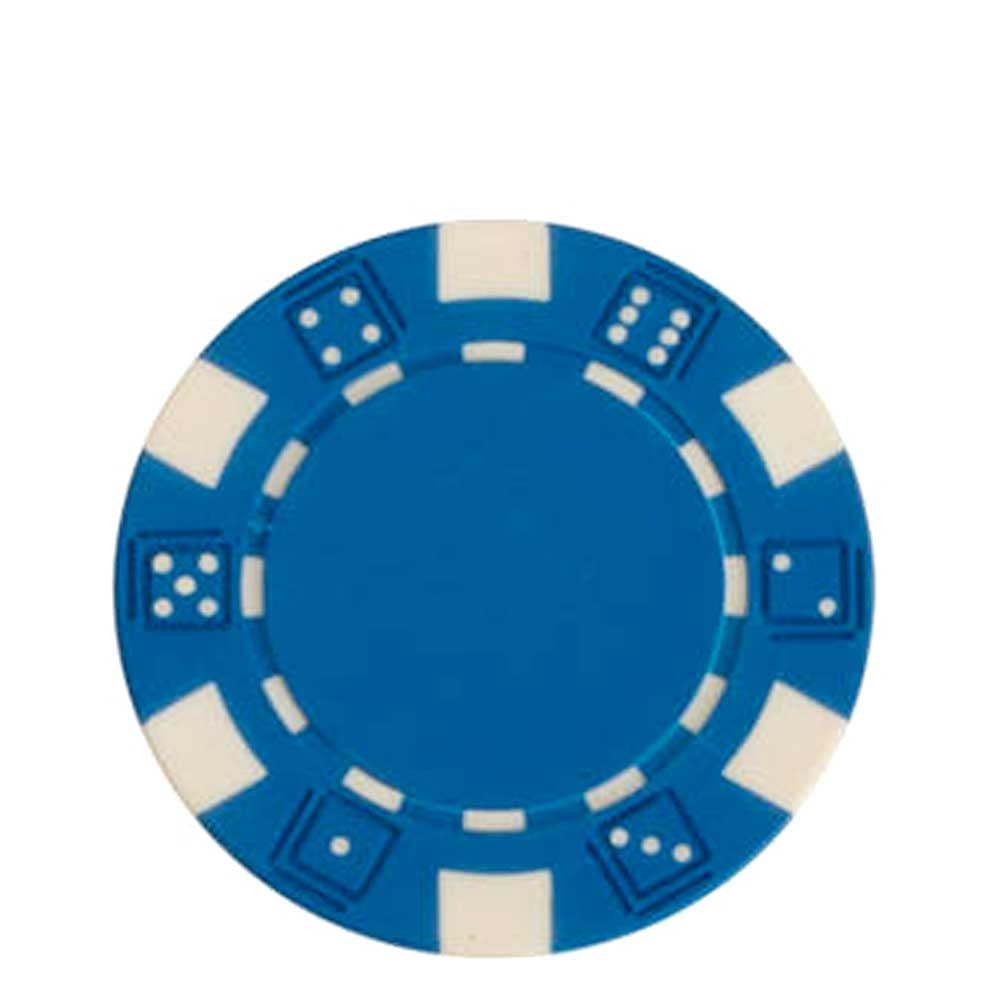 ELEVATE YOUR BLUE POKER NIGHTS WITH DICE POKER CHIPS 14GRAM