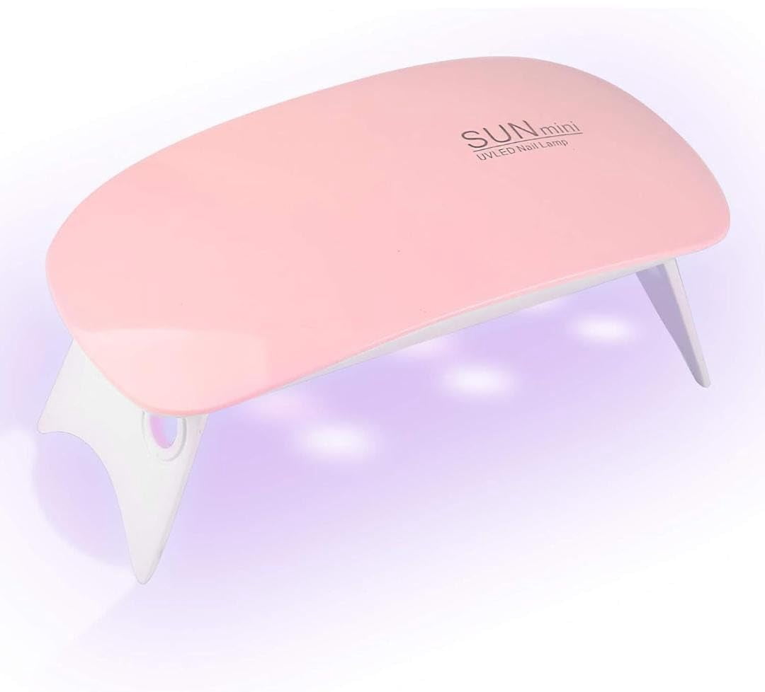 Mini UV-LED Nagellampe Mit 4 Chips - Schnelle Aushärtung Für Gelnägel, USB-Betrieb, Rosa