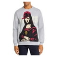 thumbnail image 1 of ELEVEN PARIS Mens Gray Graphic Long Sleeve Classic Fit Casual Shirt L, 1 of 2