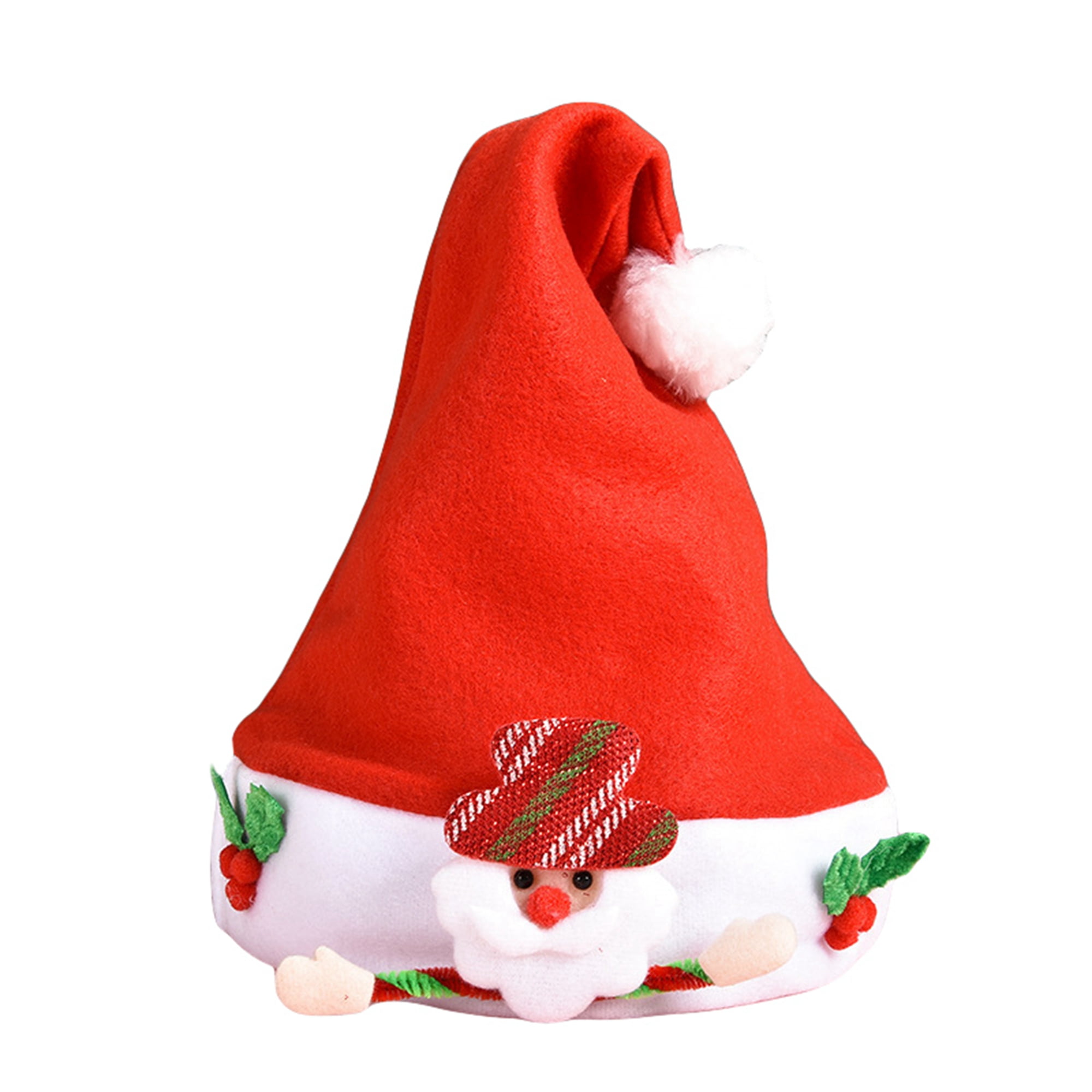 ELF Adult Children Christmas Hat, Antlers Santa Claus Elf Patchwork Hat