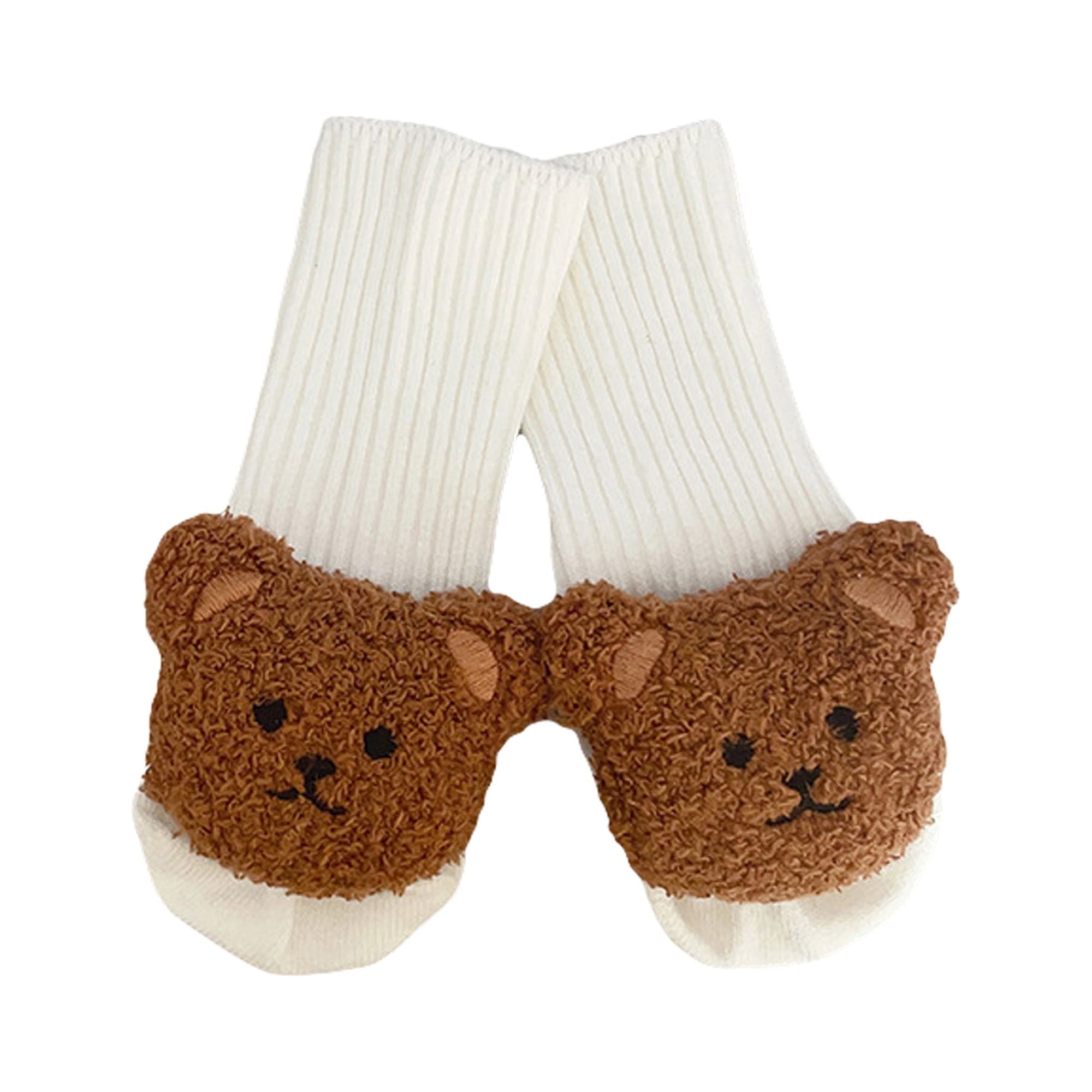 ELF Baby Socks Cartoon Bear Long Knitting Spring Fall Winter Anti Slip