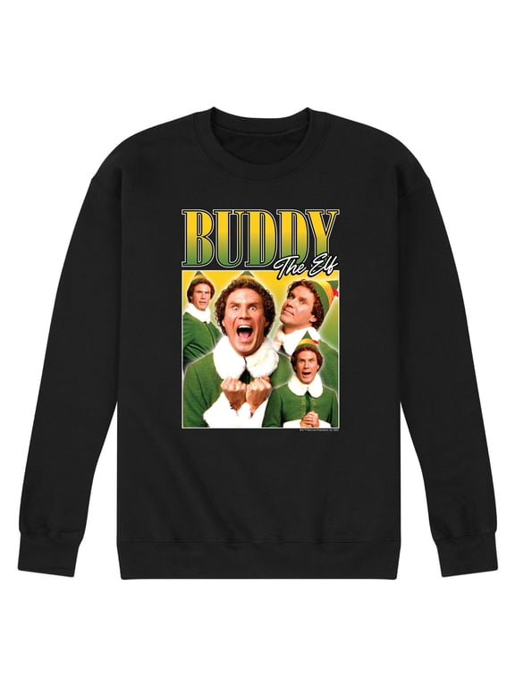 - Christmas Buddy the Elf Men's Graphic Fleece Sweatshirt