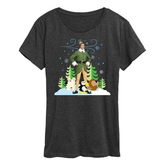ELF - Christmas Buddy And Arctic Puppets - Women's Short Sleeve Graphic T-Shirt