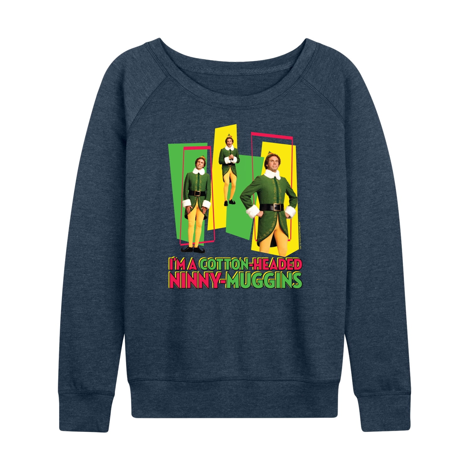 ELF - Christmas Cotton Headed Ninny Muggins - Women's Lightweight French Terry Long Sleeve Shirt