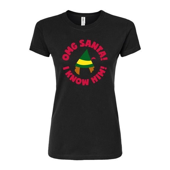 ELF - Christmas Family Set Omg Santa - Juniors Fitted Graphic T-Shirt